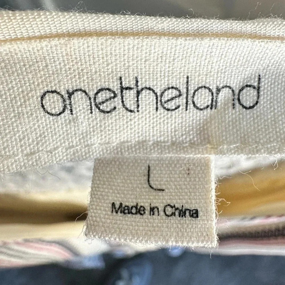 one the land  boho lace back romper size L - Picture 8 of 9